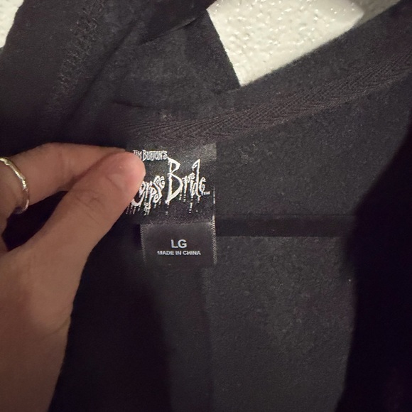 HT Corpse Bride Black and Gray Women's Graphic Hoodie - Picture 3 of 4